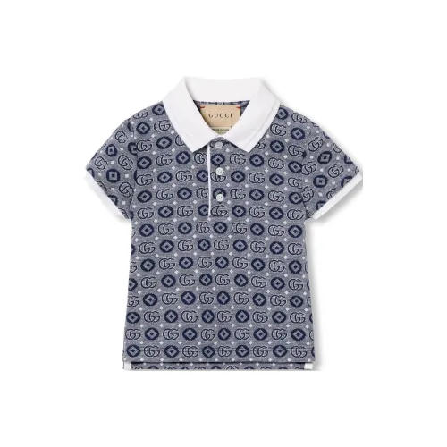 GUCCI Kids Поло морского синего цвета