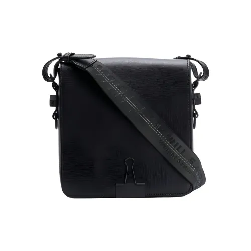 Off Белый Натуральная кожа Сумка через плечо Унисекс Черный