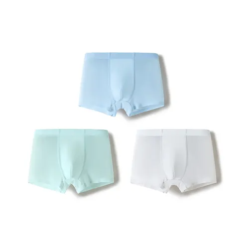 Balabala SS25 Трусы 3 упаковки Ввод THREE Motoiri Зеленый синий оттенок 00348 Подростки