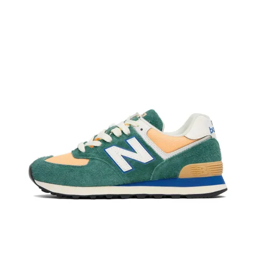 New Balance NB 574 Low Топ Беговые кроссовки Мужские Зеленый Оранжевый