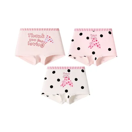 JIUSUIBAN Нижнее белье 3 шт Розовый для детей 3-7 лет