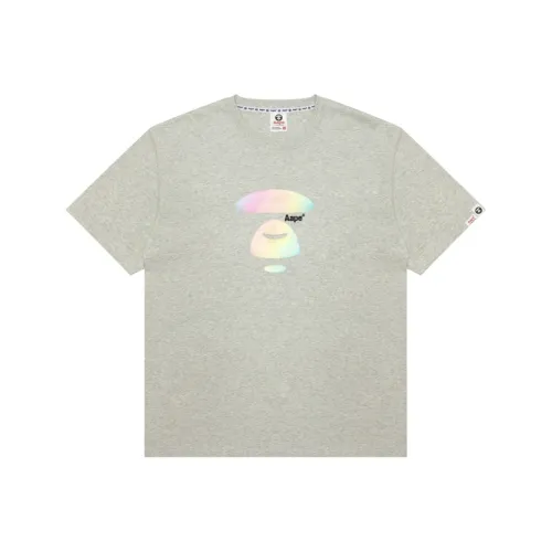 AAPE Серый Белый WH2 Мужская T-Рубашка