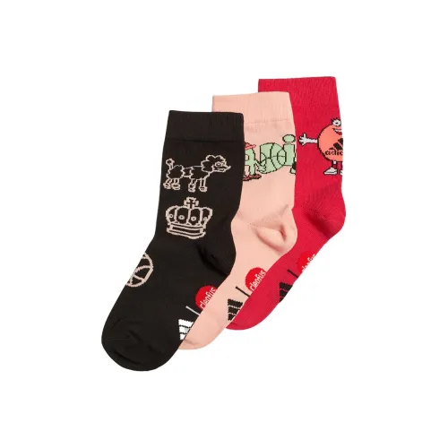 Adidas Носки 3 пачки Черный Розовый Красный Розовый Детский