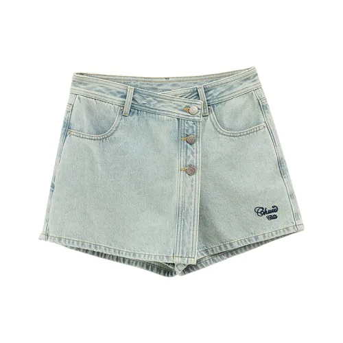 CHUU Светло-синий деним Женские джинсовые шорты