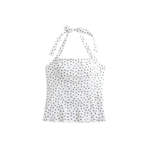 Hollister Топ на бретелях Женский Белый Точка