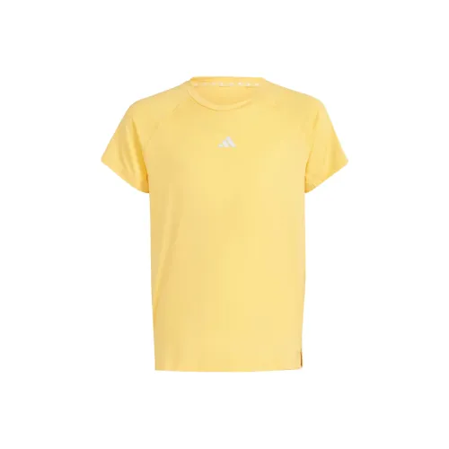 Adidas AEROREADYSportswear T-Shirt SS25 Полуотражающий Серебряный Детский