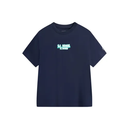 LINING YOUNG Sports Life Collection Т-рубашка Темный Корабельный Синий Детская