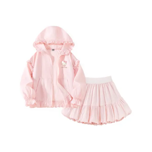 Детский комплект для девочек 3-7 лет Hello Kitty с юбкой из серии Sanrio 2 предмета цвет на изображении