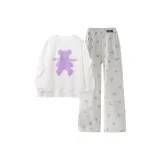 Белый + Фотиния Серый (Флисовая подкладка, комплект одежды)