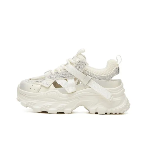 Jin Baichuan массивные кроссовки Low Top Бежевые Женские
