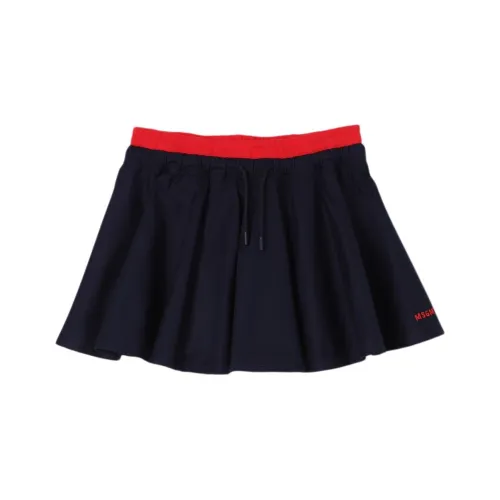 MSGM Детская одежда Многоцветный MID Длина шагового шва (передняя задняя посадка) Кружево Вверх Укороченный Синий Детский