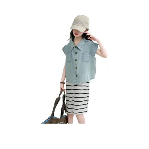 Детский TAOTIANMAO Комплект с Юбкой Серого Цвета