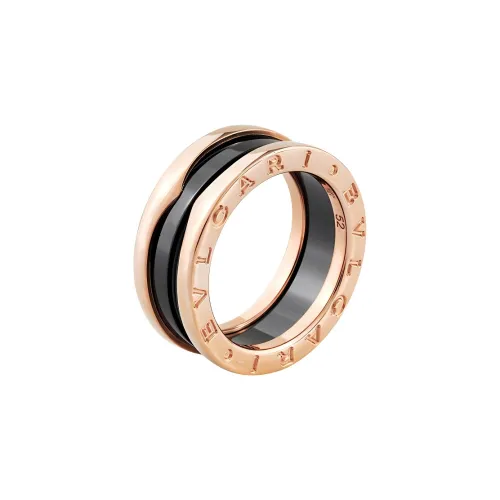 BVLGARI B.Zero1 Series Керамика Розовое Золото Кольца Женские