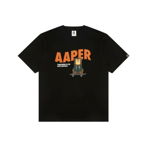 Aape Черный BKX Мужская T-Рубашка