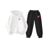 Белый/Маленькое Красное Сердце K-Черный/Маленькое Красное Сердце K