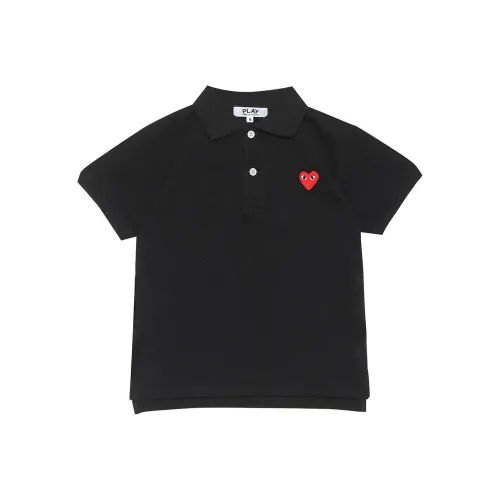 CDG Play Поло Играть Comme DES GARCON Черный Дети Возраст 3-7 лет