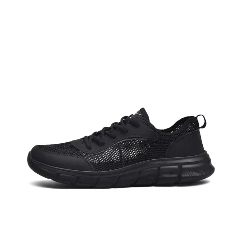 Binary Амортизация Rebound Lightweight Anti Slip Low Top Casual Running Shoes Men's Warrior Black