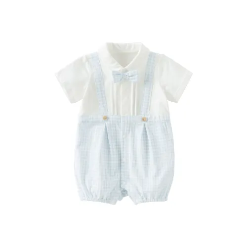 DAVE BELLA Комбинезон Baby Toddler Series Сине-белая клетка для младенцев и малышей