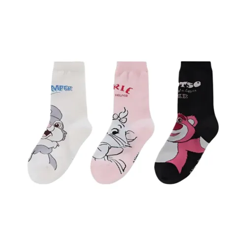 Дисней Черная Подошва Лотсо, Молочно-белый Little Кролик, Foundation Мари Кошка Kids Носки