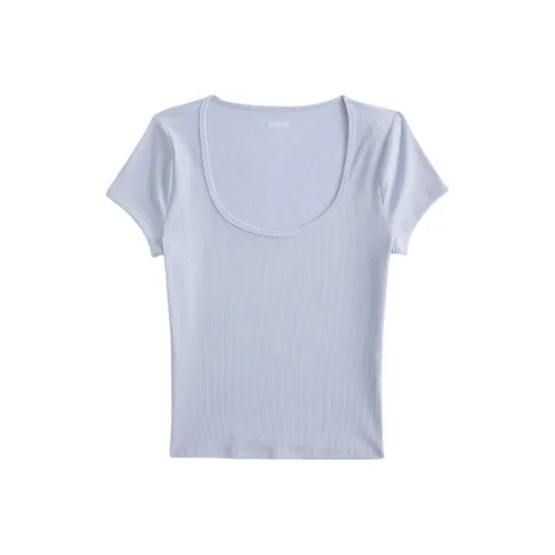 Hollister Серо-голубые Женские Футболки