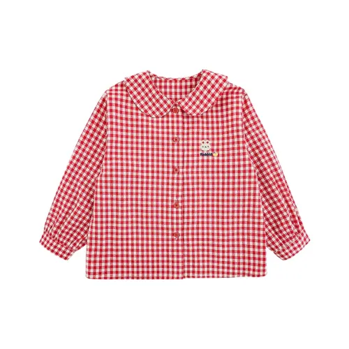 YOEHYAUL SS25 Клетчатый Детский Топ Весна Дети Возраст 3-7 Лет