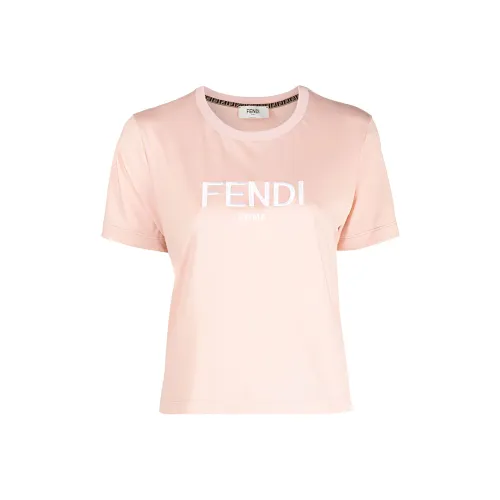 FENDI Стандартная T-рубашка Женская Розовая