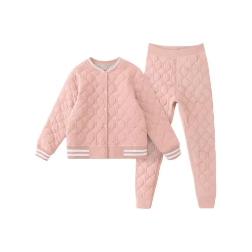 OVE Круглый вырез Кардиган Полосы Длинный рукав Однотонный Брюки Детский