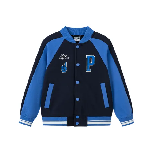 PUMA Бейсбольная куртка T7 синий тон детский