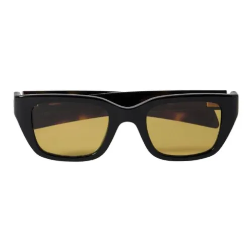Bottega Veneta Ацетат Пластик Прямоугольные Солнцезащитные очки Женские Черные