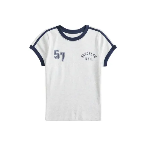 Hollister Светло-серые Женские Футболки