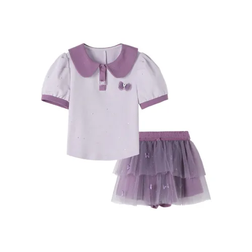 Детский комплект YUANYUAN GIRL для девочек 3-7 лет 2 предмета фиолетовый