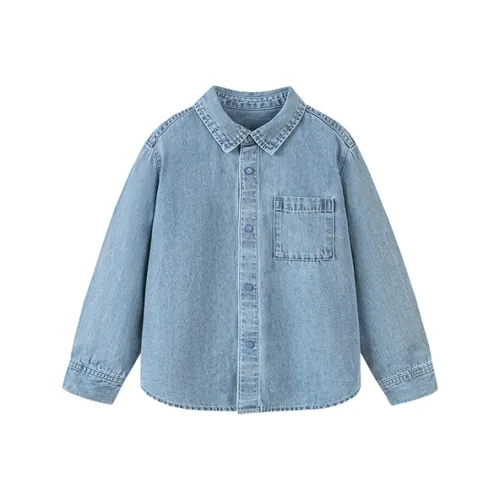 Mini Bala Рубашка Средний синий деним Дети Возраст 3-7 лет