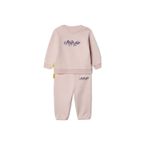 Off Белый Повседневная спортивная одежда Обычный Светло-розовый Infant And Toddler