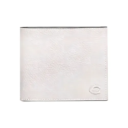 COACH Кошелек Billfold Wallet из галечной кожи женский белый