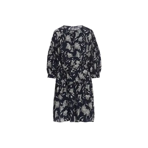 WEEKEND MaxMara Синий Женские Длинные Платья с Рукавами