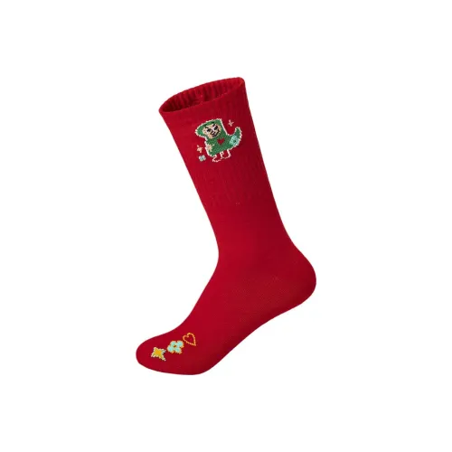 Asics x YISHUJIA LIANMINGKUAN Urban Light Trend Носки 1 упаковка Китай Красный Детский