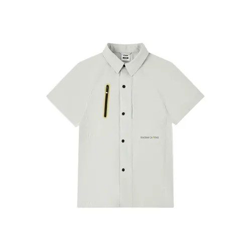 QIAODAN Рубашка Светло-серая пряжа Подростки