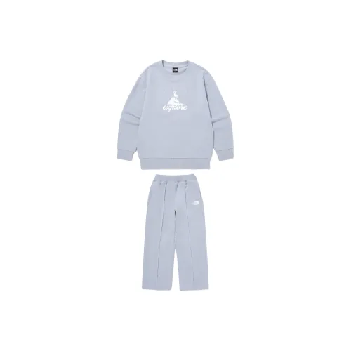 The North Face Explore Sweat Набор UP Повседневная спортивная одежда Небесно-голубой для детей 3-7 лет