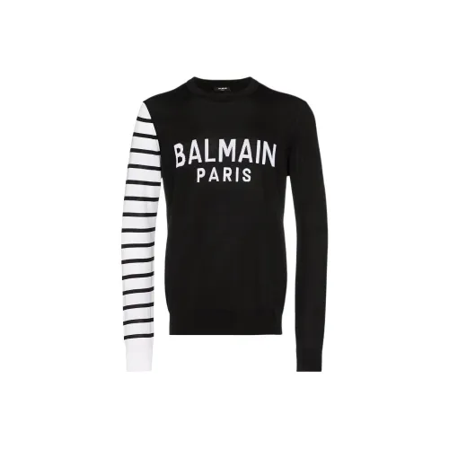 BALMAIN Черные Мужские Свитера