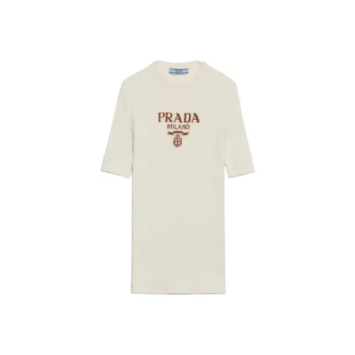 PRADA SS25 Трикотаж Женский Айвори Белый