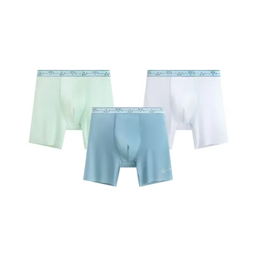 JIUSUIBAN Трусы 3 упаковки [Мужской боксер] Светло-синий + Темно-синий + Светло-зеленый Детский