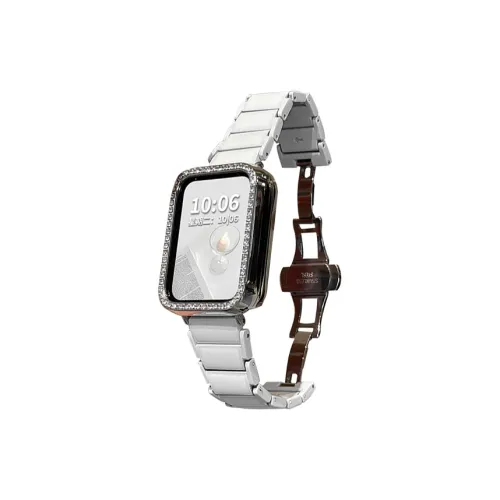 Часы Miss Wrist Полоска Xiaomi Красный Бежевый Совместимость Керамика Материал