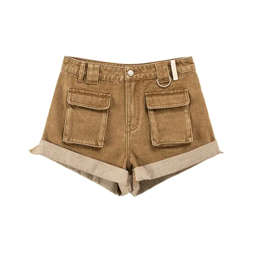 CHUU Коричневые Женские Джинсовые Шорты