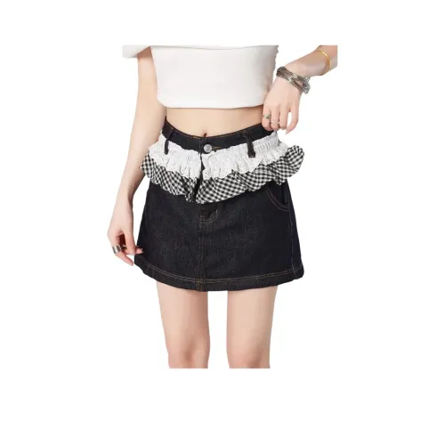 FOREVER 21 Джинсовые короткие юбки Женские