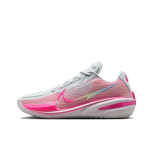 Nike Air Zoom Cut 1 Slip Resistant Abrasion Resistant Low Top Баскетбольные кроссовки Мужские Белые Розовые