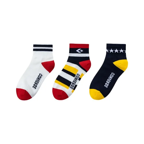 Converse Socks 3 Pack Feather White Teenagers