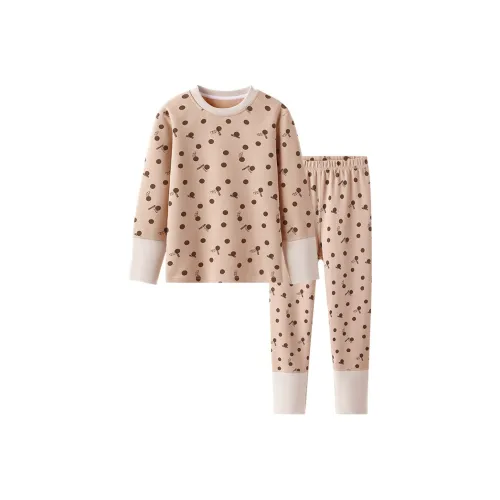 YeeHoO Набор нижнего белья кофейный в горошек для подростков