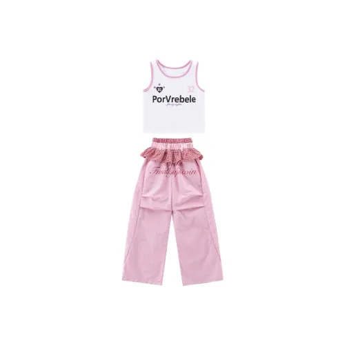 momasong Повседневный Спортивный Комплект из 2 предметов Розовый для Детей