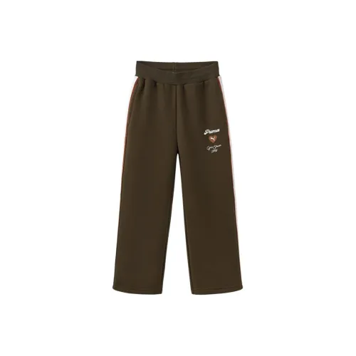 PUMA Тренировочные брюки Брюки Боковая сторона Текстильный ремень STRAIGHT Нога FL г Дети Возраст 3 7 Лет Кофе