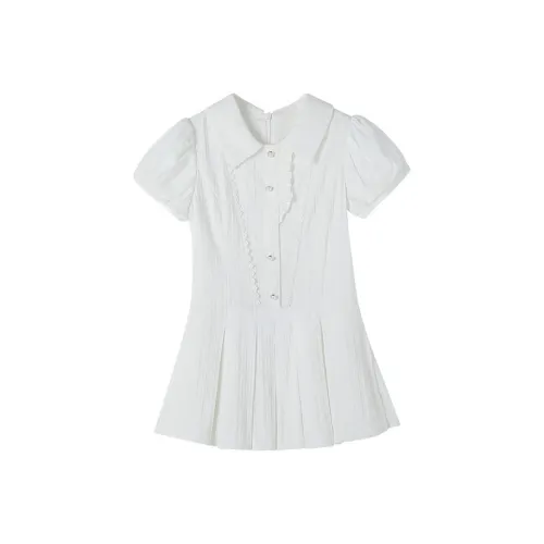 Детский комплект для девочек 3-7 лет YUANYUAN GIRL с юбкой 2 предмета белый 2 предмета